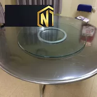 BÀN ĂN TRÒN INOX CÓ ĐĨA XOAY HIỆN ĐẠI